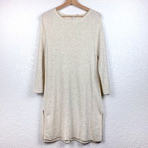 J Jill neutral beige long sleeve tunic top M